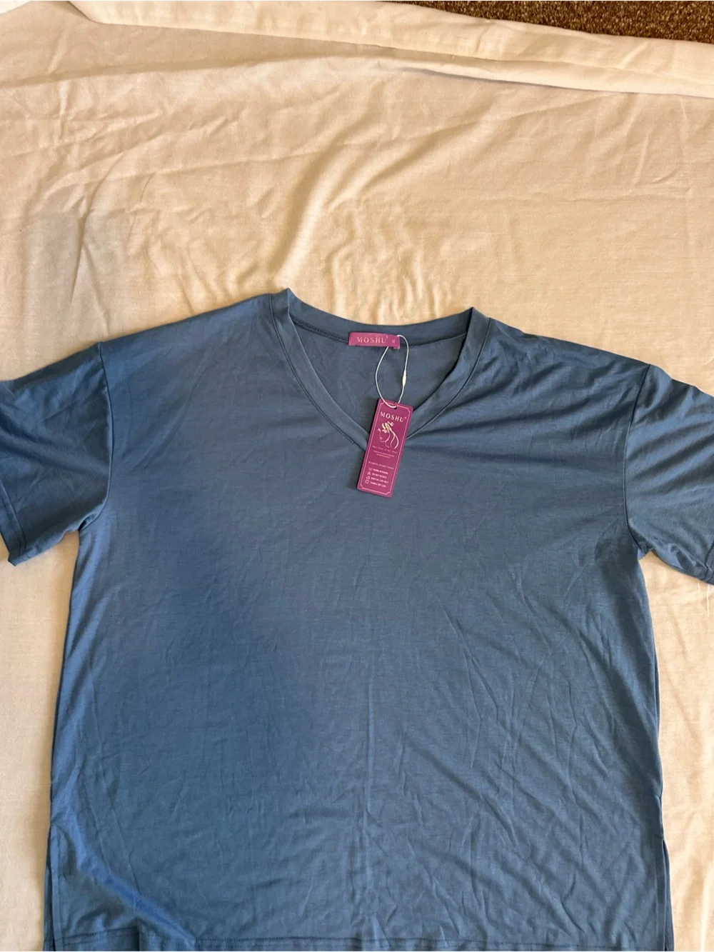 Women's Short Sleeve Pajama Set in Slate Blue XL